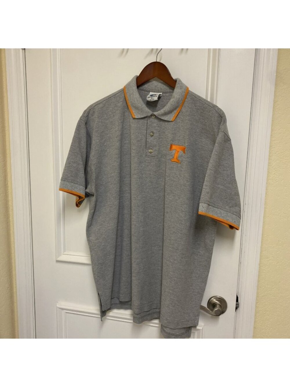 VTG 90s Tennessee Volunteers Polo Shirt Mens XL Gray 100% Cotton Dynasty Haiti